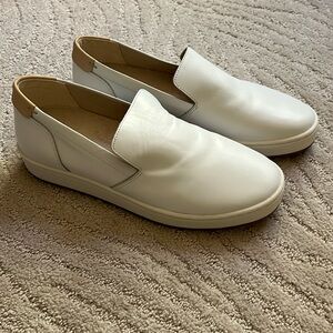 Lucky Brand Hadie Womens Sz 10 Shoes White Leather Casual Slip On Sneakers